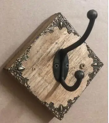 10x10cm Ретро металлический магазин одежды крючки для пальто настенный дворецкий домашний декор квадратная темная шляпа для хранения - Цвет: 10x10cm
