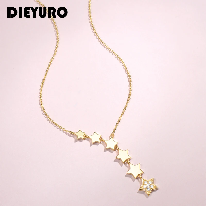 Stars Zircon Necklace For Women