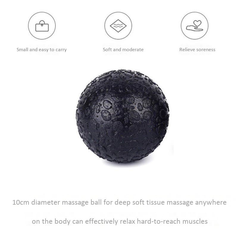 1Pcs Fitness Ball High Density Massage Ball Lightweight Training 10cm for Myofascial Release Deep Tissue Therapy Yoga