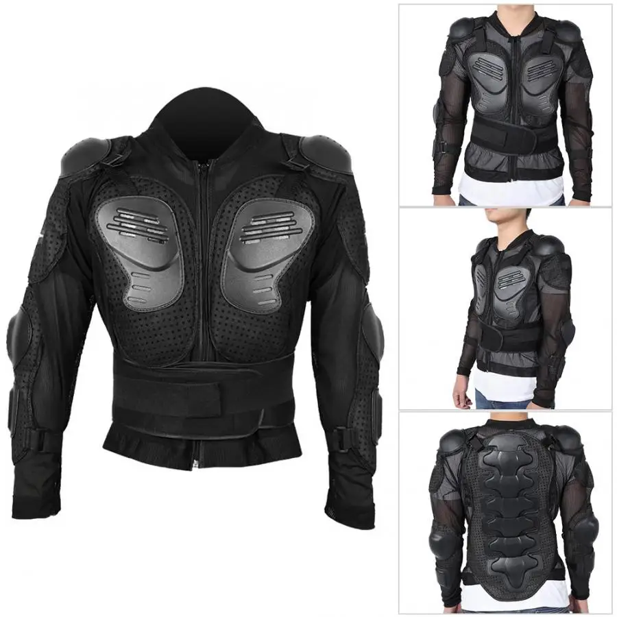 Motorcycle Long Sleeve Armor Protector Guard Shirt Jacket Cycling Safety Jacket Chest Elbow Pad Bicycle Protective Gear Jacket