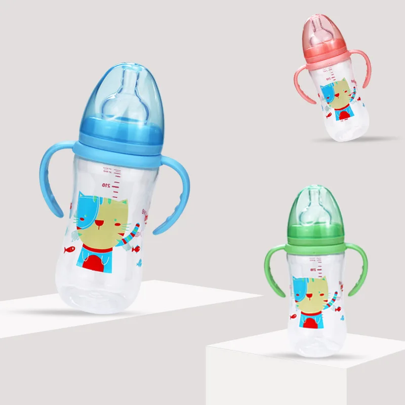 

Cross Border for All English Foreign Trade Feeding Bottle Baby Wide Aperture Breast Milk RealSense Feeding Bottle 260ML Carton
