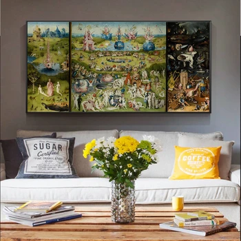 

The Garden of Earthly Delights Canvas Art Paintings Reproductions Bosch Hieronymus Canvas Art Prints for Living Room Cuadros