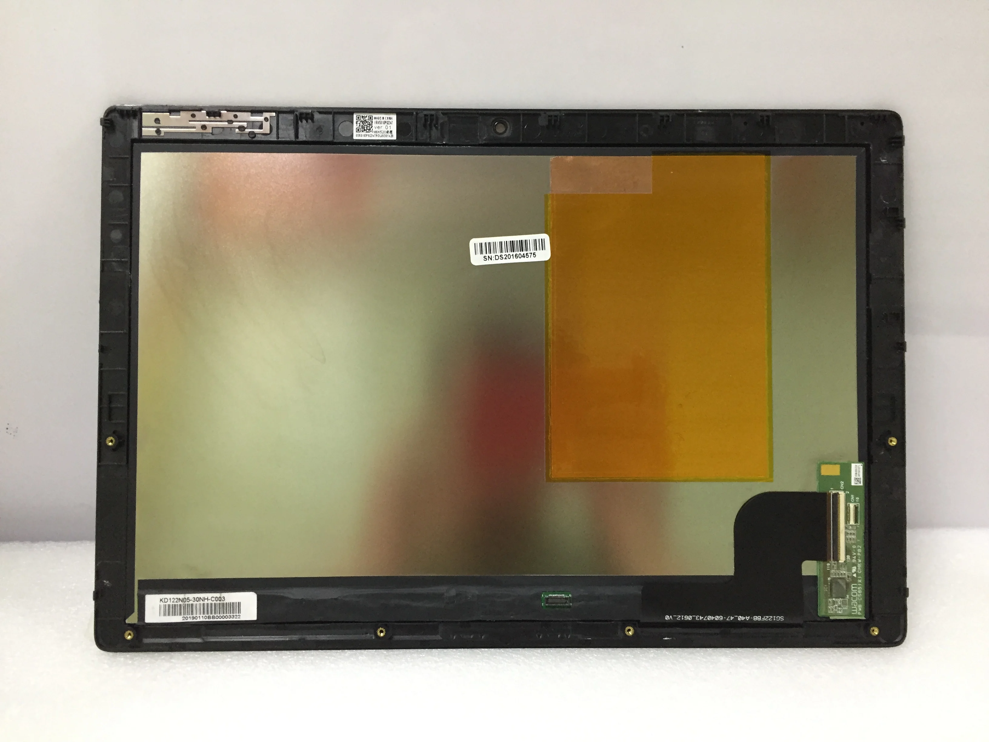 12''LED ЖК-экран сенсорный дигитайзер в сборе для lenovo ideaPad MIIX510-12 серии miix 510-12isk с рамкой