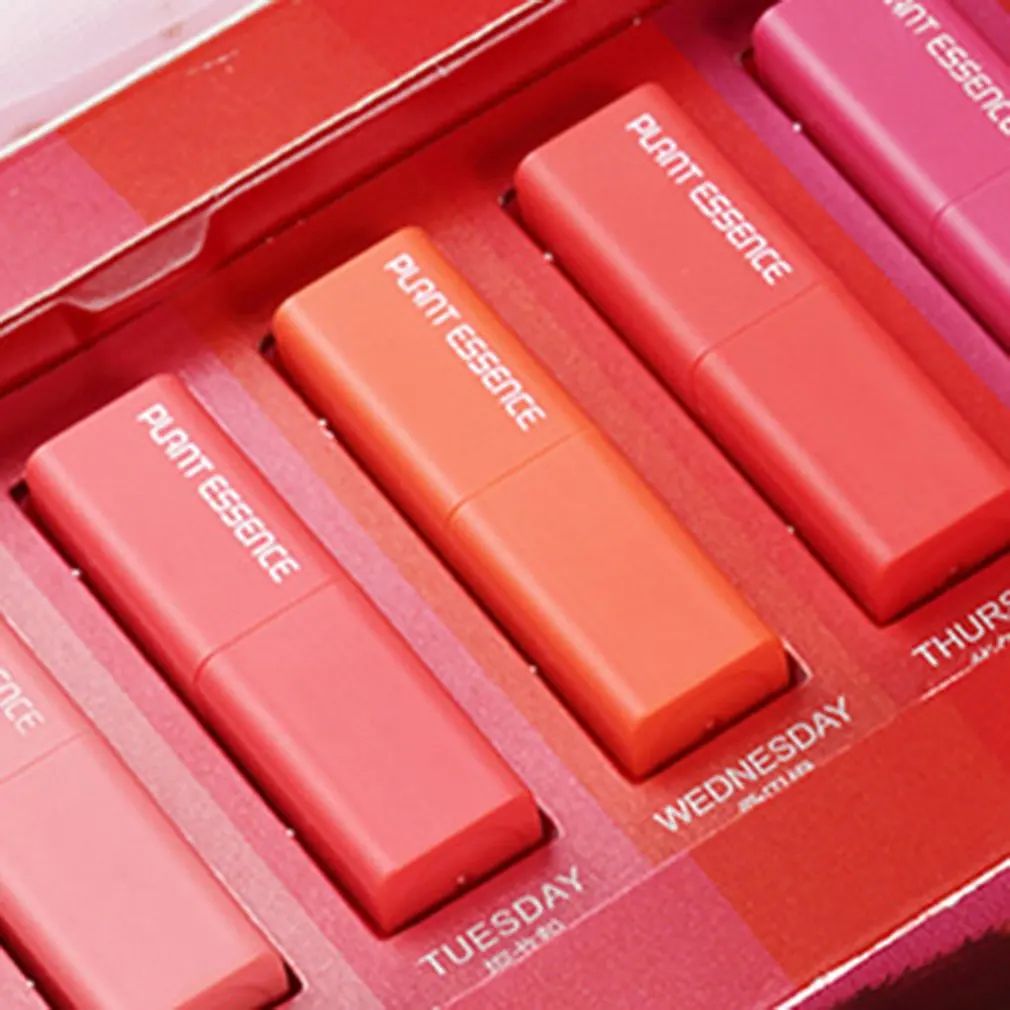 

7 Day Mini Lipstick Set Multicolor One Box Long Lasting Color Makeup Valentine'S Day Cosmetics Beauty