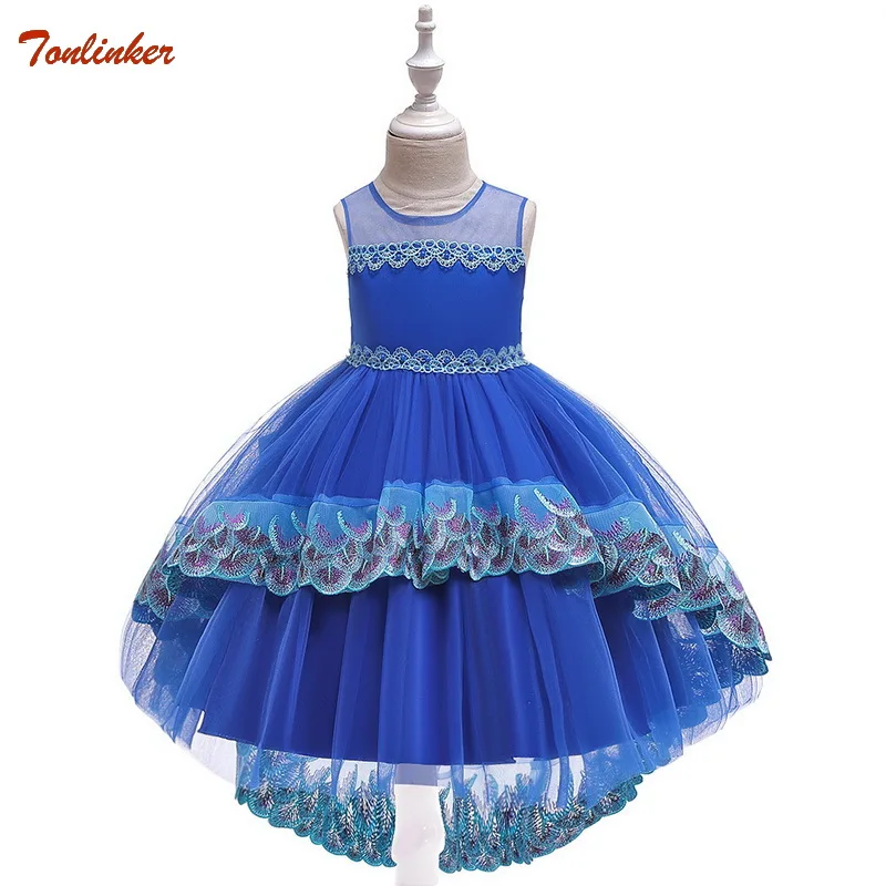 Платье с цветочным узором для девочек платье принцессы нарядное на выпускной
