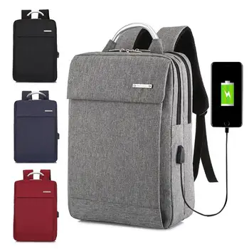 

Men's backpack 2020 new aluminum handle backpack USB charge backpack male laptop schoolbag men women business casual travel bag