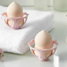 IBCCCNDC Soft Silicone Powder Puff Drying Holder Egg Stand Beauty Pad Makeup Sponge Display Rack Cosmetic Case Puff Holder