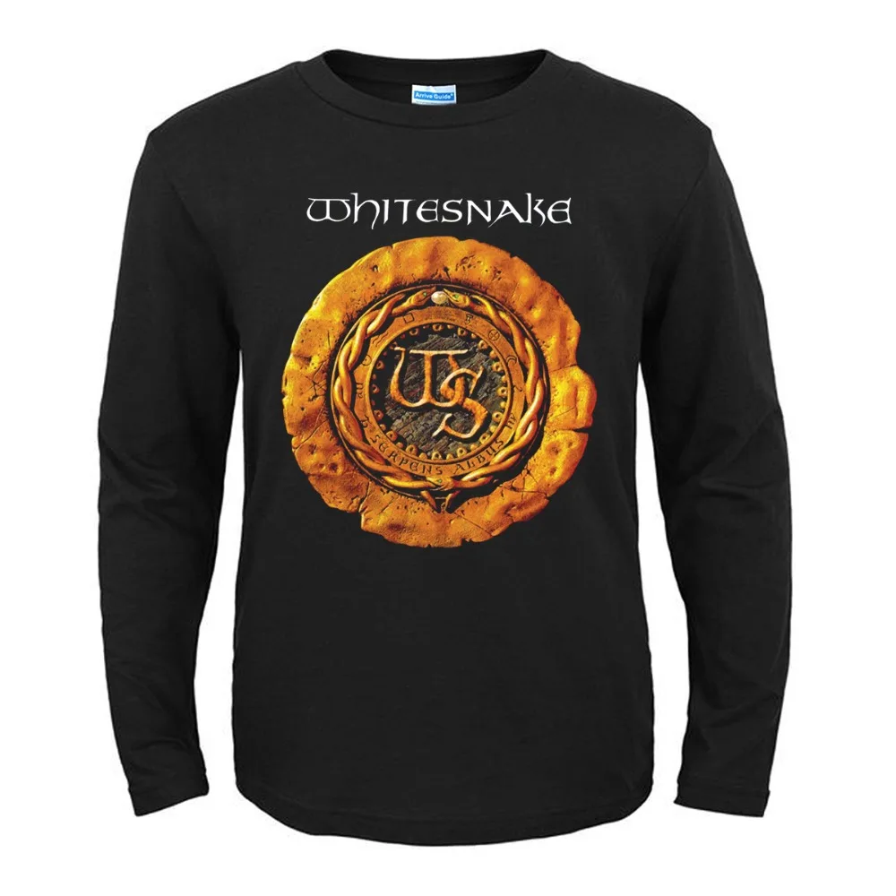 9 дизайнов, винтажная английская группа Whitesnake, панк-рок, змея, мужская и женская рубашка с длинными рукавами, тяжелая металлическая черная футболка для фитнеса