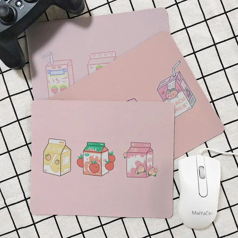 

MaiYaCa milk pink strawberry peach kawaii Computer Gaming Mousemats small mousepad gamer 29x25cm Computer Gaming mouse pad