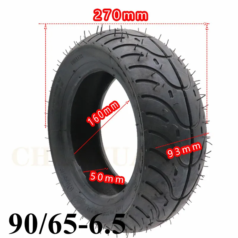 

Tubeless Tyre 90/65-6.5 Vacuum Tire for 47cc/49cc Mini Pocket Bike Gas Electric Scooter Accessories