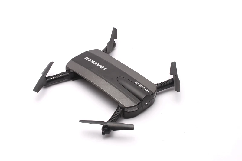 Складной Дрон с камерой управления телефоном RC Квадрокоптер вертолет Мини wifi FPV Дрон трекер высота удержания Vs H37 RC - Цвет: Черный