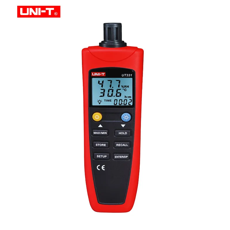 UNI-T UT331 цифровой термо-гигрометр Измеритель температуры и влажности тестер гигрометр с ЖК-подсветкой и USB передачи программного обеспечения