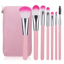 

7 Pcs Eye Shadow Foundation Blush Blending Beauty Makeup Brushes Set Cosmetic With Bag