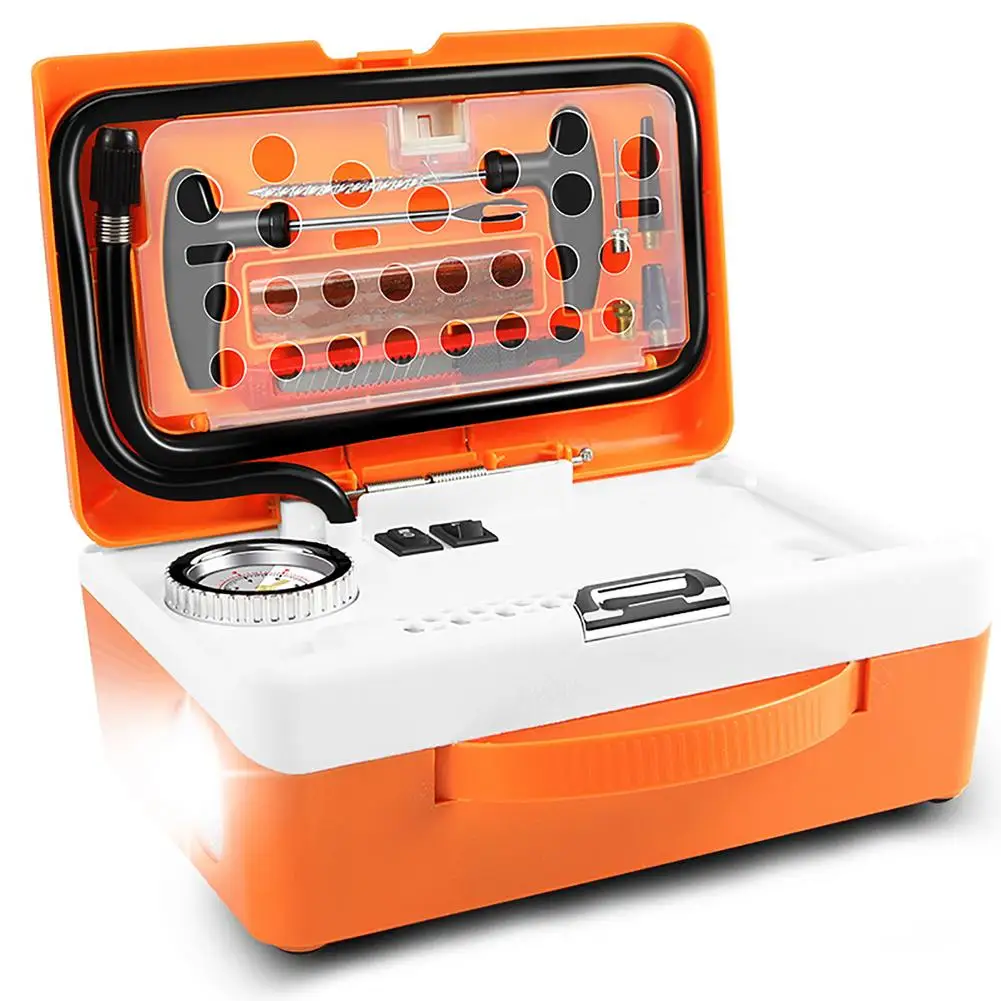 Автомобильный воздушный насос электрический автоматический компрессор