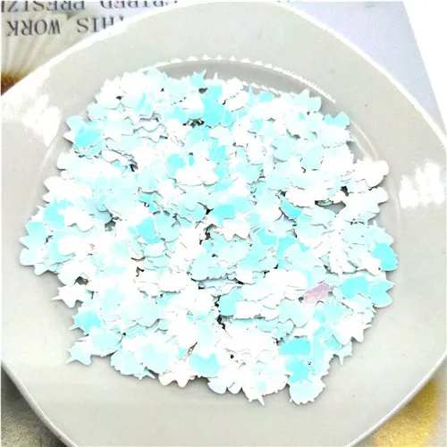 White colorful Ультра-тонкая PET блестки 5*8 мм Единорог лазерный блеск 3D блестка для ногтей блестка Eo-Friendly свободные блестки для украшения ногтей 10 г - Цвет: White colorful