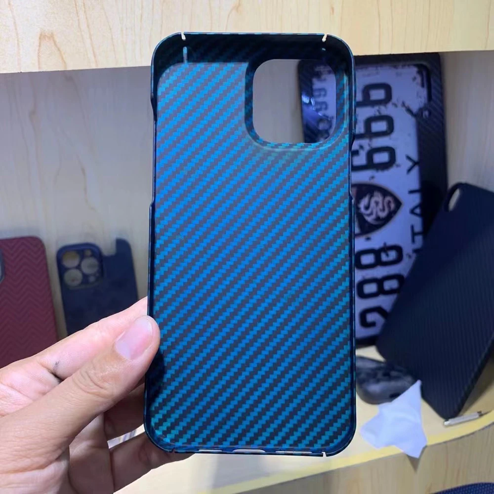 YTF-carbon carbon fiber case For iPhone 13 case Built-in magnet compatible with MagSafe Aramid fiber iPhone 12/13 Pro Max case