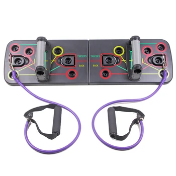 

Push Up Rack Push-Up Stand Board with Resistance Bands for Gym Training Body Building Fitness Exercise Tool