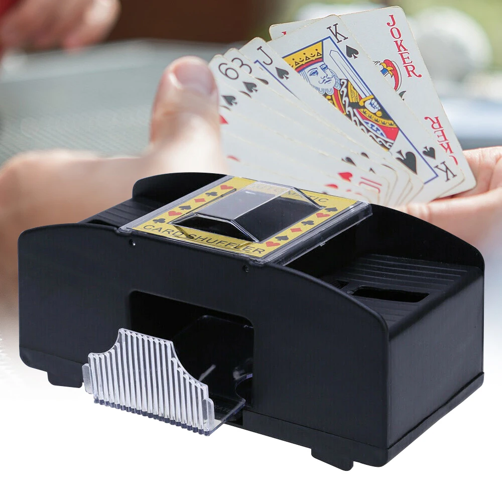 Automatic Shuffle Machine 2 Deck Playing Cards Board Game Battery