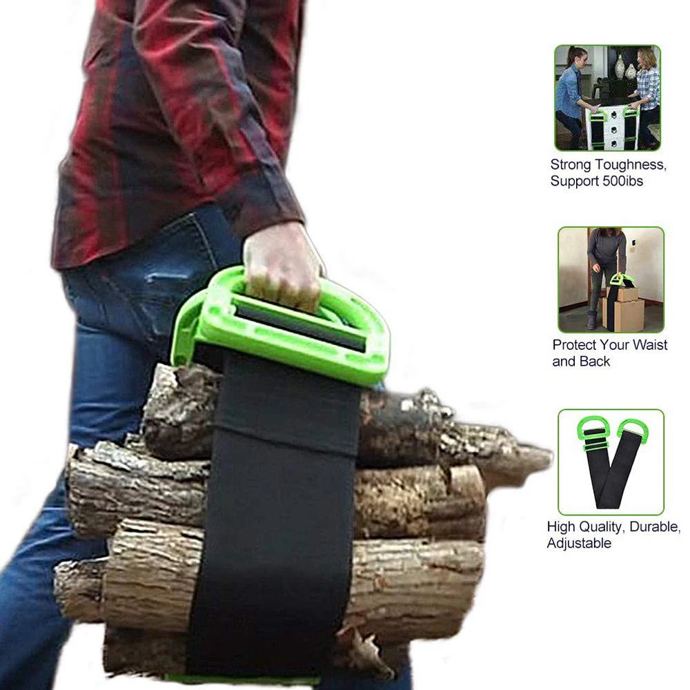 QWORK Adjustable Moving Lifting Straps for Furniture Boxes or Other Heavy Bulky Awkward Objects Single or Two Person Carrying