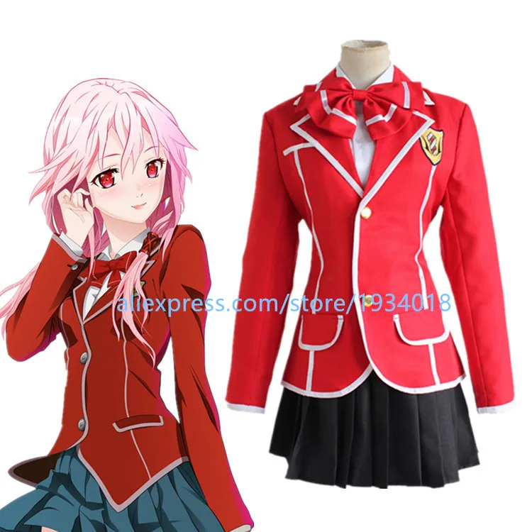 Аниме Guilty Crown косплей костюм полный набор школьная форма
