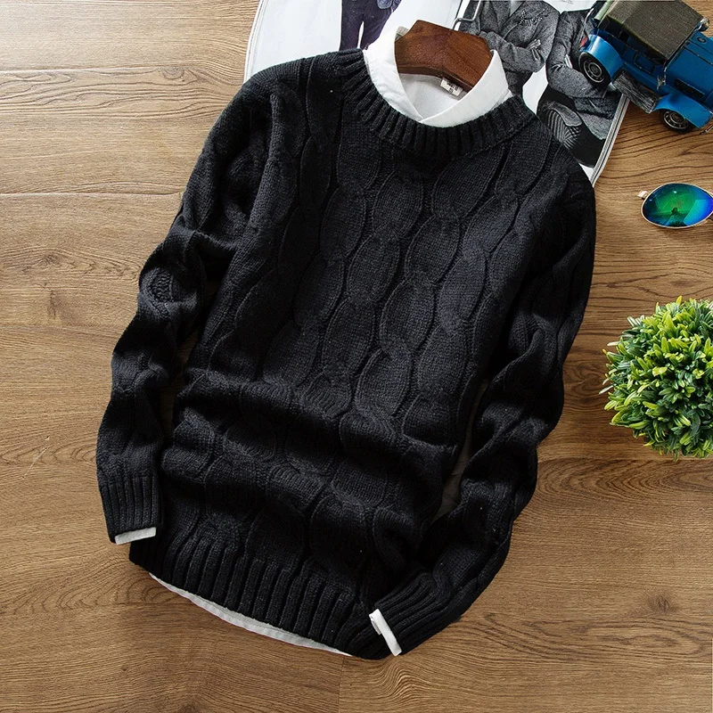 Брендовая Новая модная зимняя обувь Повседневное толстый свитер Slim Fit Вязание мужские свитера и пуловеры Homme MY6624