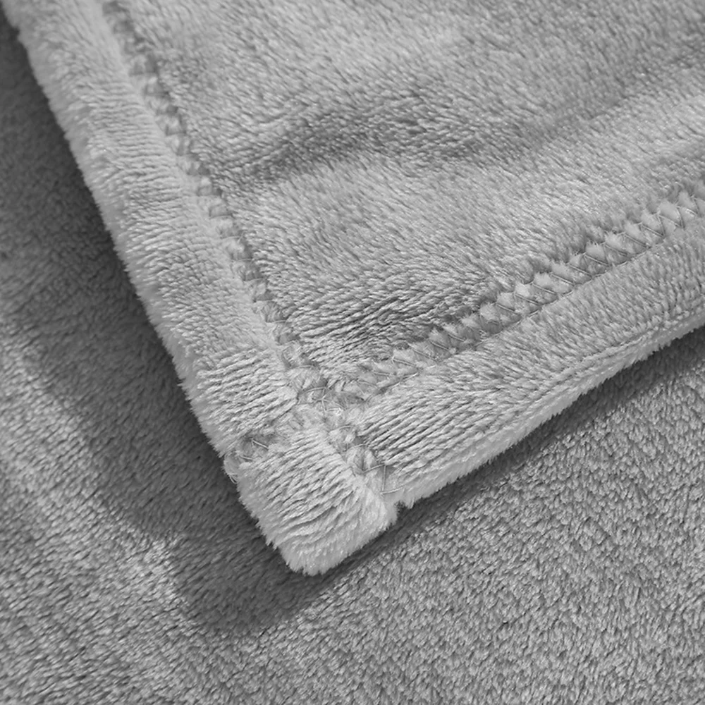 Hot Flannel Fleece Blanket Winter Warm Brushed Blankets Dark Blue Red Light Gray Dark Gray Camel