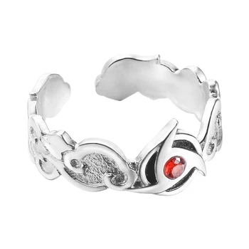 

Anime Naruto Uchiha Itachi S925 Sliver Ring Kaleidoscope Eye Zircon Cosplay S925 Sliver Ring Cartoon Ring Gift