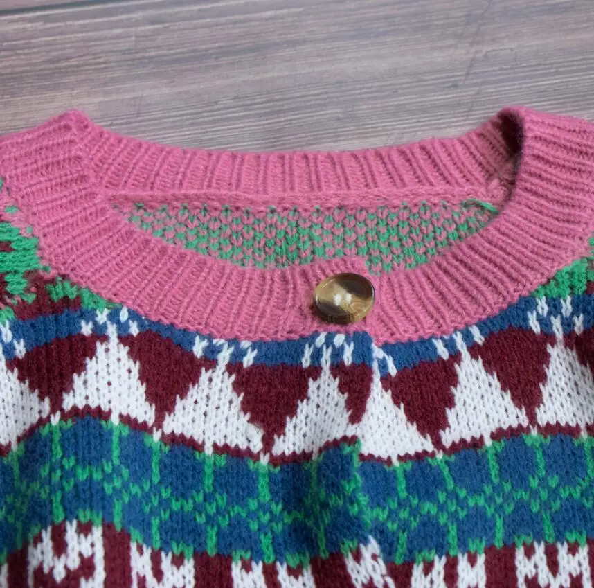 Осенне-зимние женские свитера с длинным рукавом размера плюс, женские короткие свитера, Повседневные вязаные кардиганы с пуговицами в стиле пэчворк