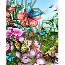 

GATYZTORY Oil Painting By Numbers Color Butterfly Flower Paint By Number Unique Gift For Adults Children Home Wall Decor Art Pic