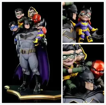 

Hot Limited Version DC Comics Batman Family Nightwing Robin Red Hood Statue PVC Figure Model Toy Figurals