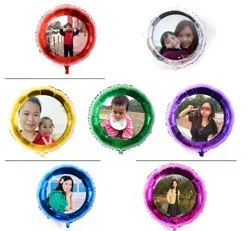 24inch round foil balloon -rose-with photo print-2-1-2
