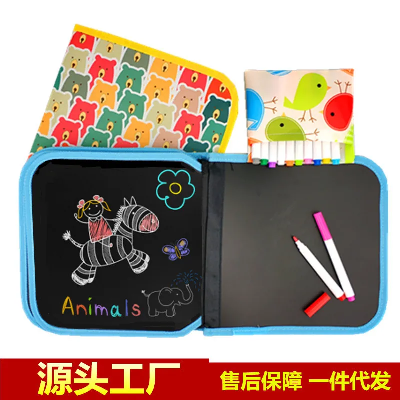

Hot Selling CHILDREN'S Drawing Board Graffiti Writing Whiteboard Portable Double-Sided Wipable Gouache Pen Painted Painting Book