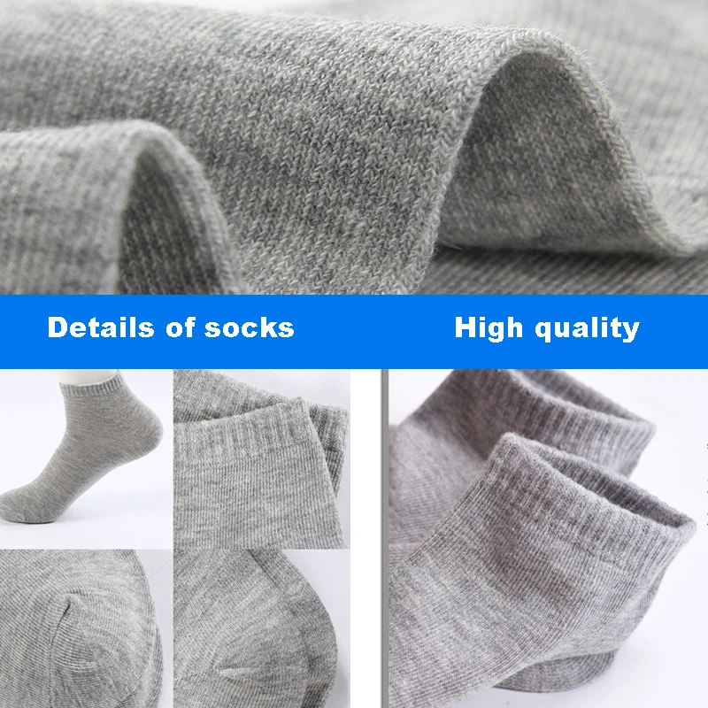 10 Pairs/Lot High Quality Summer Men Cotton Socks Short Casual Breathable Businees Socks Male Large Size 44-48 Ankle Socks Gifts