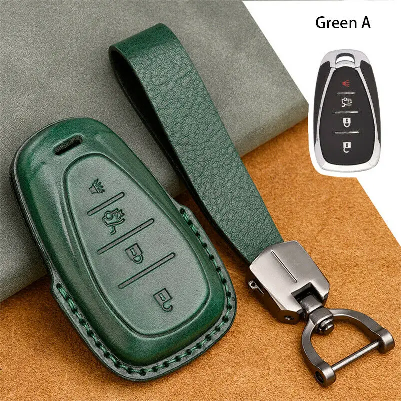 Nuova custodia portachiavi in pelle portachiavi portachiavi telecomando portachiavi Chevrolet per Chevy Camaro Malibu Cruze Spark Volt 2019 17 Nuova custodia portachiavi in pelle portachiavi portachiavi telecomando portachiavi Chevrolet per Chevy Camaro Malibu Cruze Spark Volt 2019 - He2c0502ad42e4effae420534a34e060aw