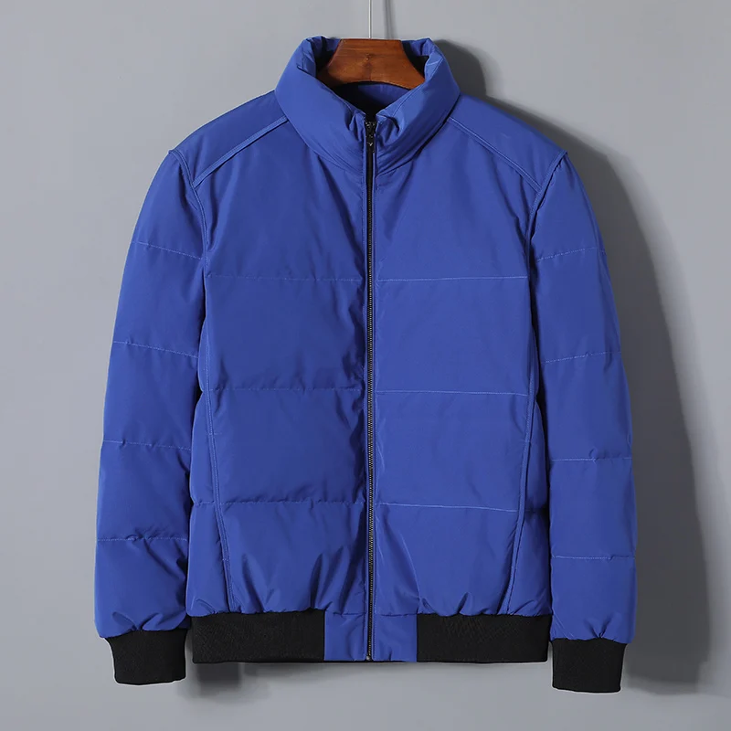 Пионерский лагерь пуховик Мужское пальто зимнее плотное черное синее желтое хаки цвета брендовая куртка мужская одежда AYR908240 - Цвет: Синий
