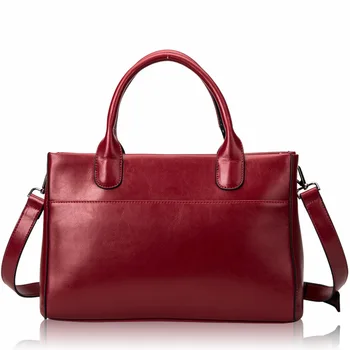 

Hand-held Leather Women's Bag Cowhide One-shoulder Bag European-American Oblique Cross-bag Trend Bag