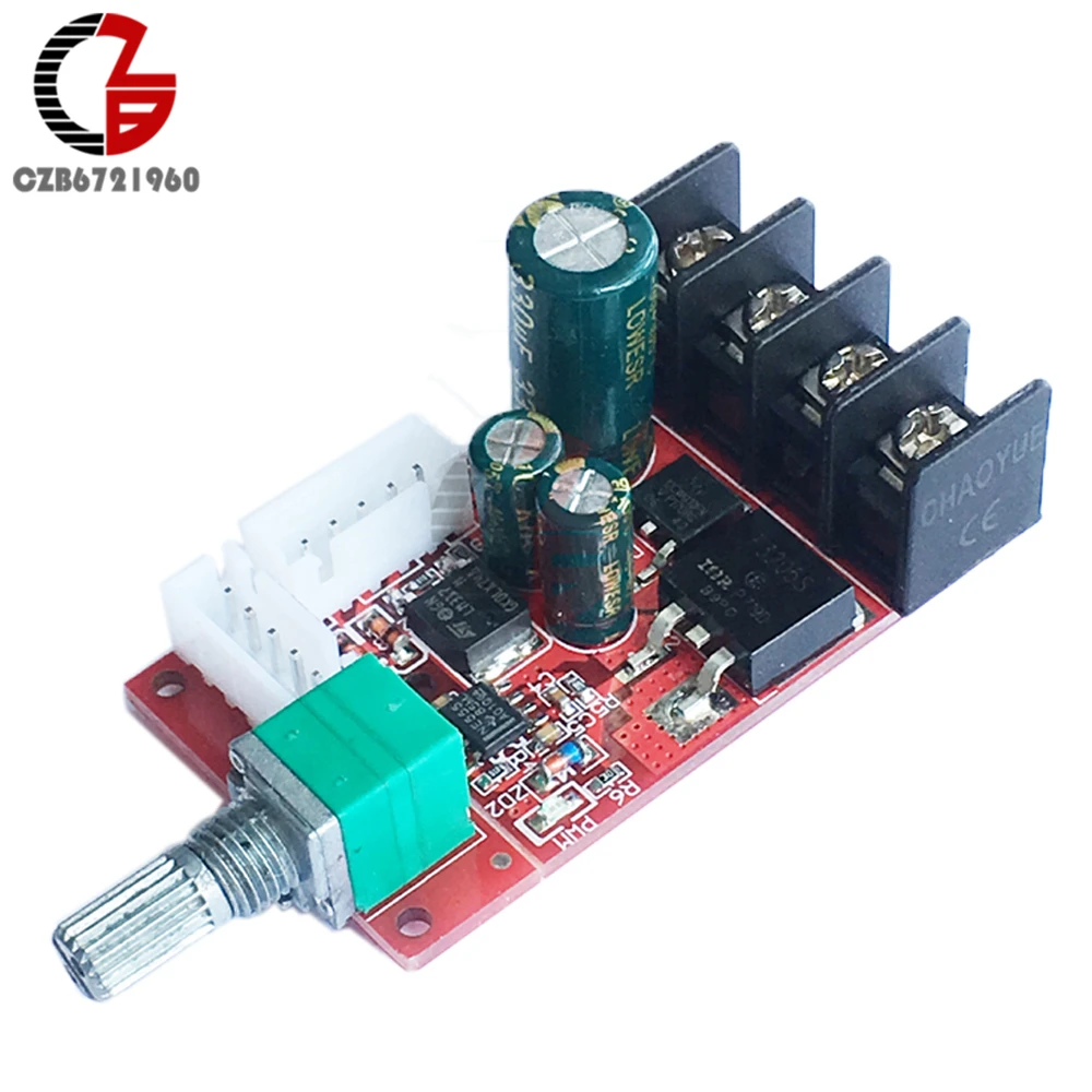 

DC 10V-50V 15A DC Motor Speed Controller Regulator Speed Control Soft Start Brushless Motor Speed Control Power Regulator