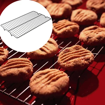 

Bread Kitchen Rectangle High Carbon Steel Restaurant Cooling Rack Baking Tools Picnic Drying Stand Wire Grid Durable Non Stick