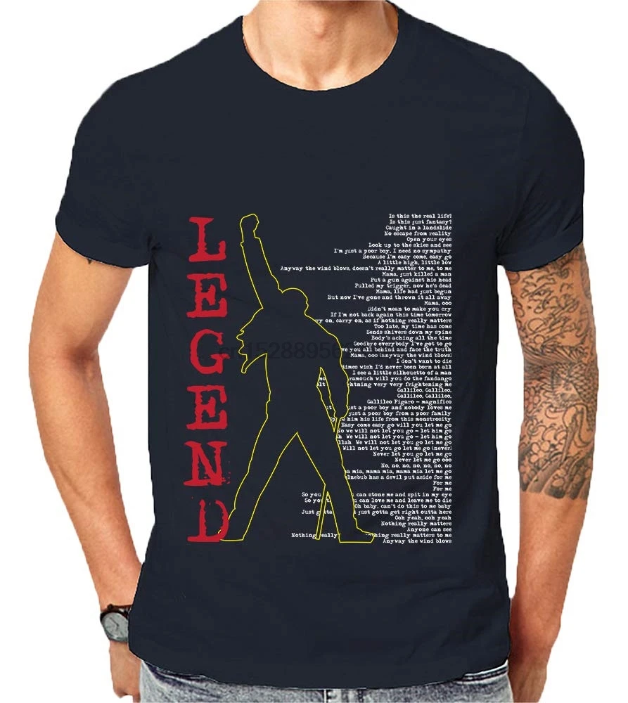 Scralandore Design queen Music Bohemian Rhapsody Фредди Меркьюри Футболка (4x-большой) темно-синий |