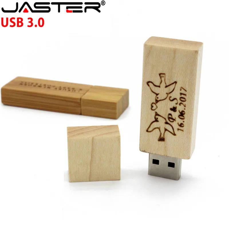JASTER (более 1 шт. бесплатный логотип) Деревянный USB 3 0 кленовый usb флеш накопитель 4
