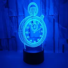 

New Clock 3d Night Light Lamp Touch Switch Remote Control 3D Led Light Lighting Colorful Gradient Nightlight Gifts Room Decor