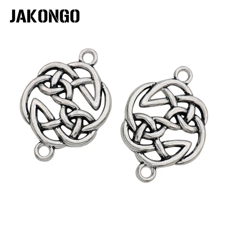 JAKONGO 6 шт. античное посеребренное овальное 1-1 Китай соединитель узла для