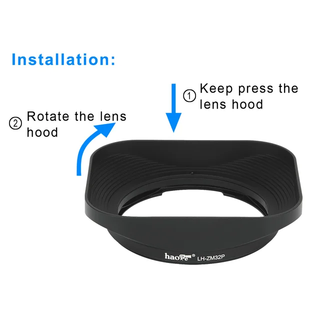 Haoge LH-X18 バヨネットメタルスクエアレンズフードシェード と ャップ for 富士フイルム Fujifilm Fuji Fuj Haoge LH-X18 バヨネットスクエアメタルレンズフードシェード キャップ