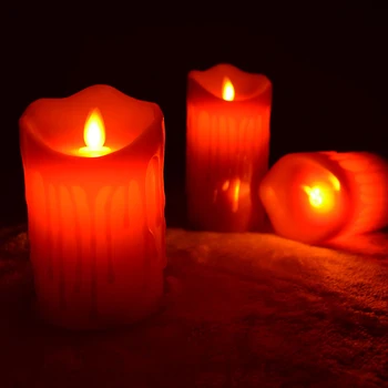 

3xWedding Prayer Birthday Christmas Decor Simulation Electronic Candle Light Set