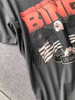 

Rowling Chic Big Eagle Printed Women T-shirt 100% Cotton Round Neck Short Sleeve T-shirt Moto Biker High Quality Tee Top Clothes