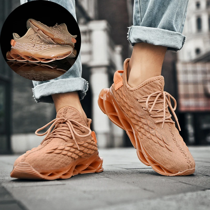 Najtaniej Super fajne oddychające buty do biegania męskie trampki odbijają odkryte buty sportowe szkolenie zawodowe buty męskie walking jogging