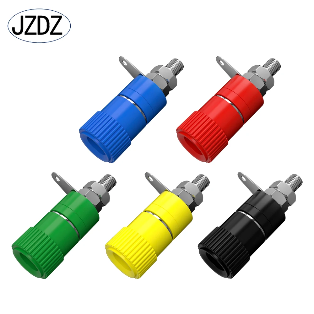 JZDZ 10pcs 4mm Banana Socket Professional Binding Post Nut Plug Jack Connector Nickel Plated For J.50001 | Обустройство дома