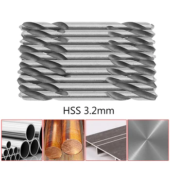 

10Pcs 3.2mm HSS Double Ended Spiral Torsion Drill Tools Drill Set 95AA