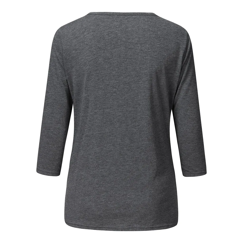 Women Maternity Long Sleeve Button Down Nursing Tops T-shirt For Breastfeeding