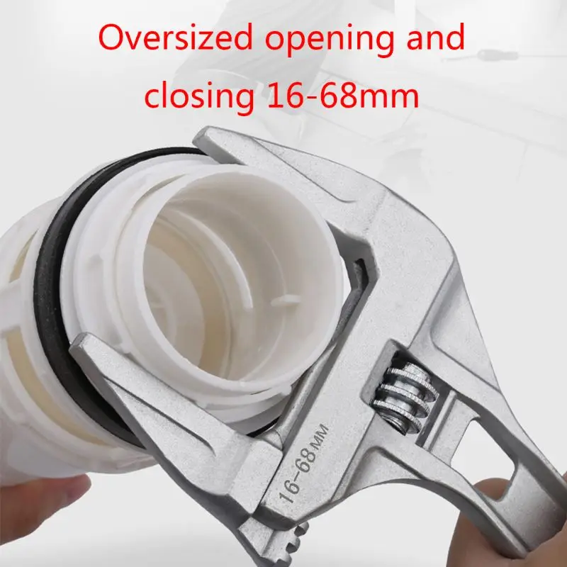 Drop Ship Aluminium Alloy Large Open End Adjustable Wrench Universal Spanner Repair Tool for Water Pipe Screw Bathroom
